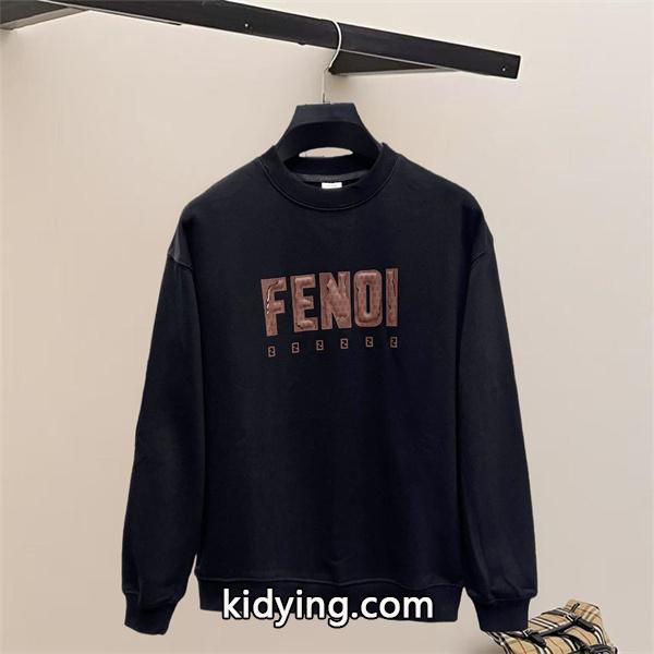 ロゴプリント FENDI フェンディ コピー トレーナー ゆったり 定番 2026新作-0