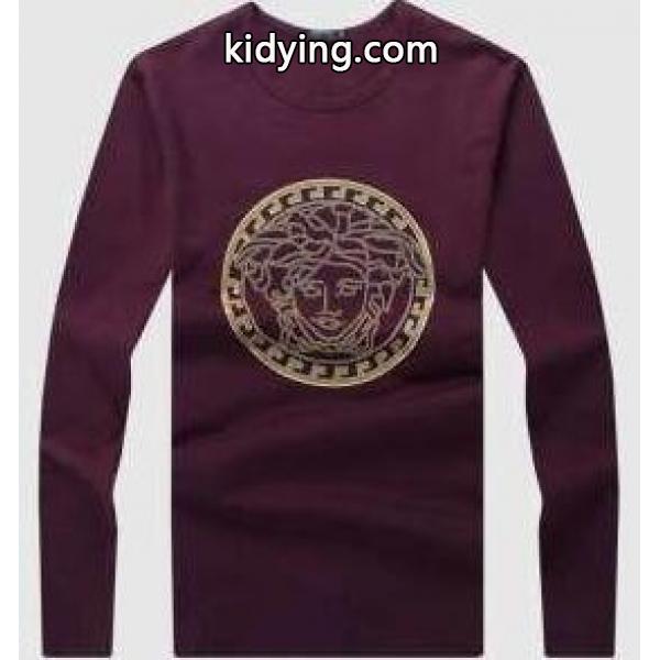 ユニークなデザインのヴェルサーチ コピー 激安、Versaceの王女画像のメンズ長袖Tシャツ_ヴェルサーチ VERSACE_ブランド コピー 激安(日本最大級)-0