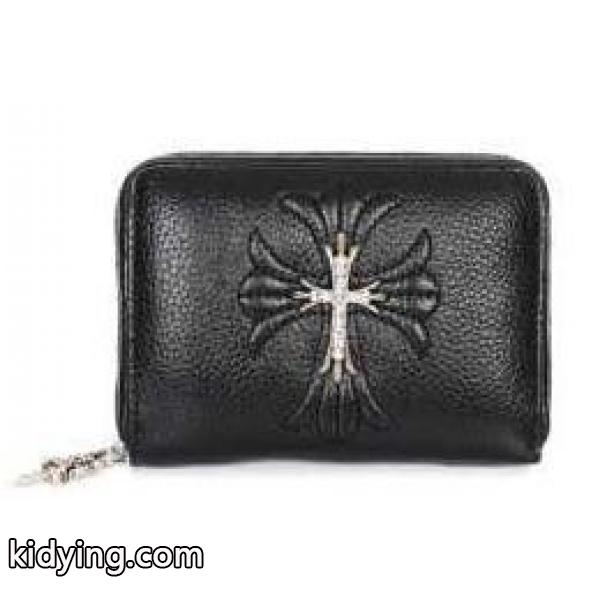 爆買い品質保証 クロムハーツ CHROME HEARTS コンパクト財布 シルバー金具 クロス レザー×SV925 本革 ブラック_クロムハーツ CHROME HEARTS_ブランド コピー 激安(日本最大級)-0