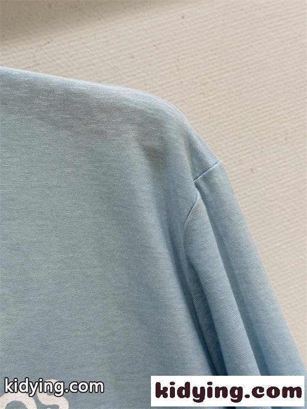 フロントロゴ ACNE STUDIOS アクネ ストゥディオズ コピー 長袖Tシャツ ライトブルー ゆったり シンプル-2