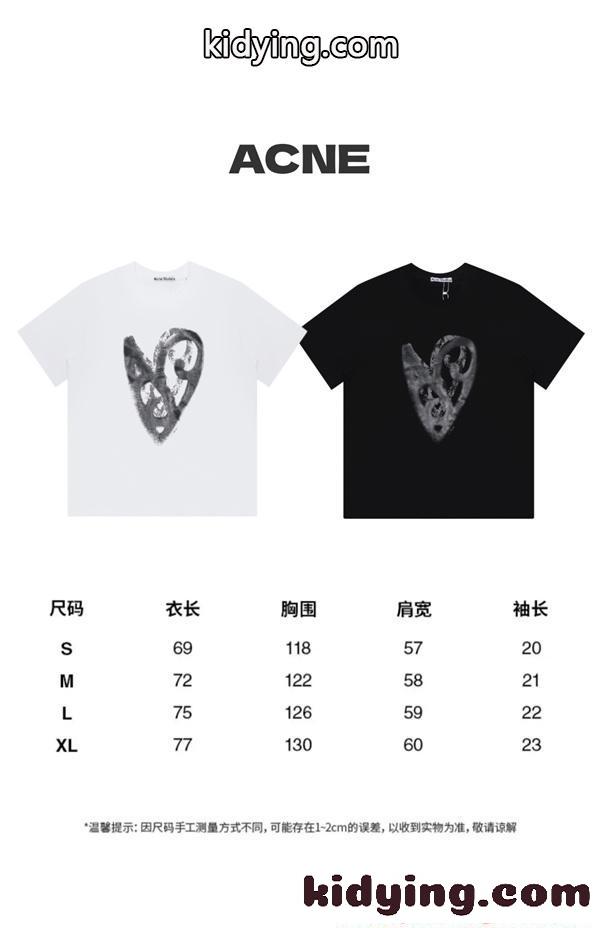 ACNE STUDIOS アクネ ストゥディオズ コピー おすすめ新作 ハートデザイン 個性派 軽やか トレンド 半袖Tシャツ-4