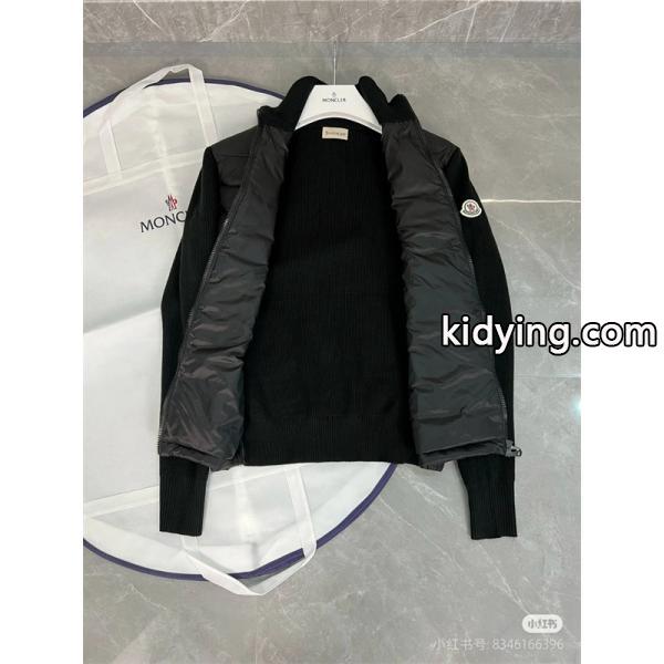 Moncler モンクレール 激安 メンズ ダウン ニットジャケット ブラック 2025年秋冬 新作-2