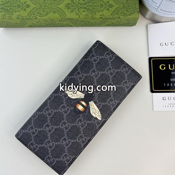 グッチ コピー 長財布 蜂モチーフ GGスプリーム ブラックキャンバス 洗練された GUCCI-0