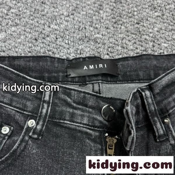 AMIRI アミリ デニムパンツ メンズ レディース ダメージ加工 ウォッシュデニム クラッシュデザイン スリムフィット ストリート ユニセックス-4