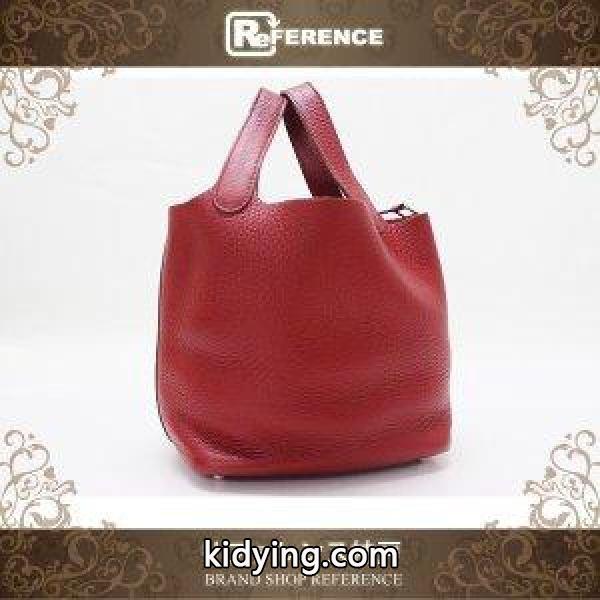 HERMES エルメス トートバッグ ピコタンロックPM ハンドバッグ ルージュガランス シルバー金具 【中古】 :2814-11455-15:リファレンス コレクション - 通販ショッピング-0