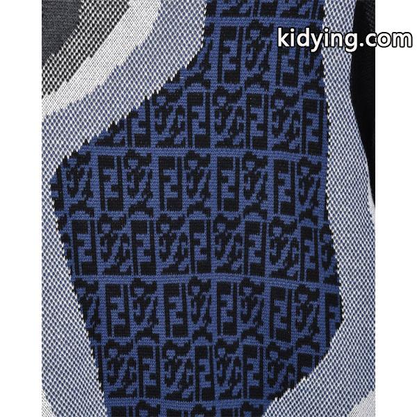 ニット セーター メンズ グラフィック柄 ブラック FENDI フェンディ コピー 長袖-5