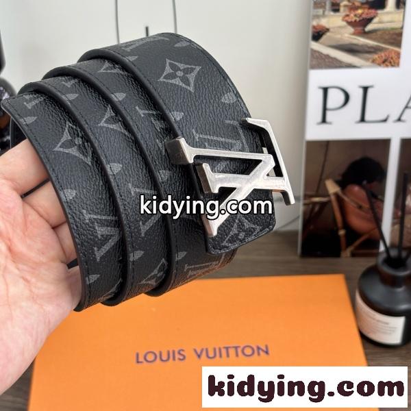 Louis Vuitton コピー ルイヴィトン コピー モノグラム柄 LVロゴバックル レザーベルト カジュアルアクセサリー 売れ筋-8