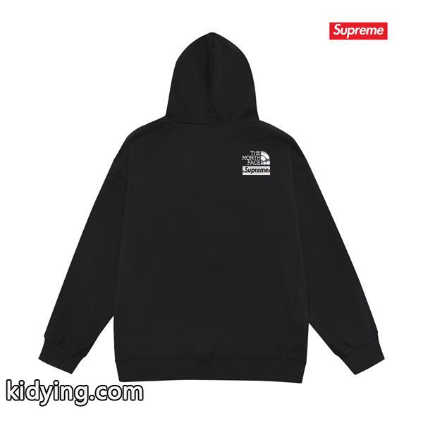 秋冬 裏起毛 ブラック コラボ注目 パーカー SUPREME シュプリーム スーパーコピー-1