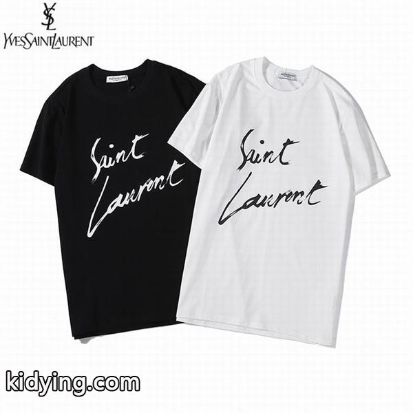 個性的なSaint Laurentサイン サンローランロゴプリント スマートな着こなし半袖ｔシャツコピー-0