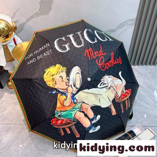 2026新作 GUCCI 激安 グッチ 折りたたみ傘 晴雨兼用 全自動 UVカット99% 軽量 五つ折り 遮熱 ギフトBOX付き-8
