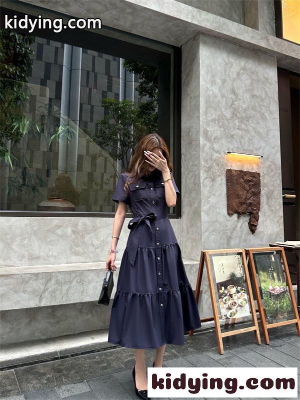 上質フェミニン ティアードロングワンピース 軽やか素材 DIOR ディオール コピー ワンピース きれいめスタイル 都会的モード感-2