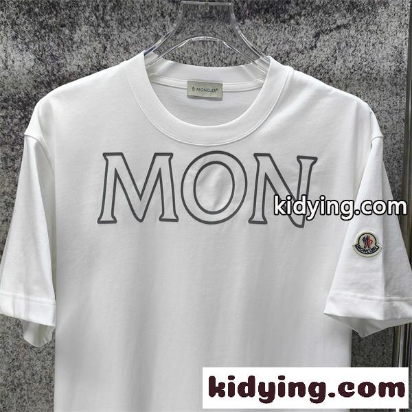 フロントレタリング ワンポイントパッチ スタイリッシュ MONCLER モンクレール コピー 半袖Tシャツ 注目作-4