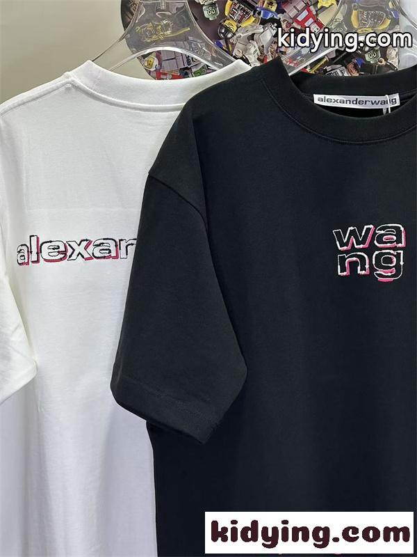 Tシャツ Alexander wang カラープリント アレキサンダーワン コピー クルーネック ゆったりシルエット カジュアル-6