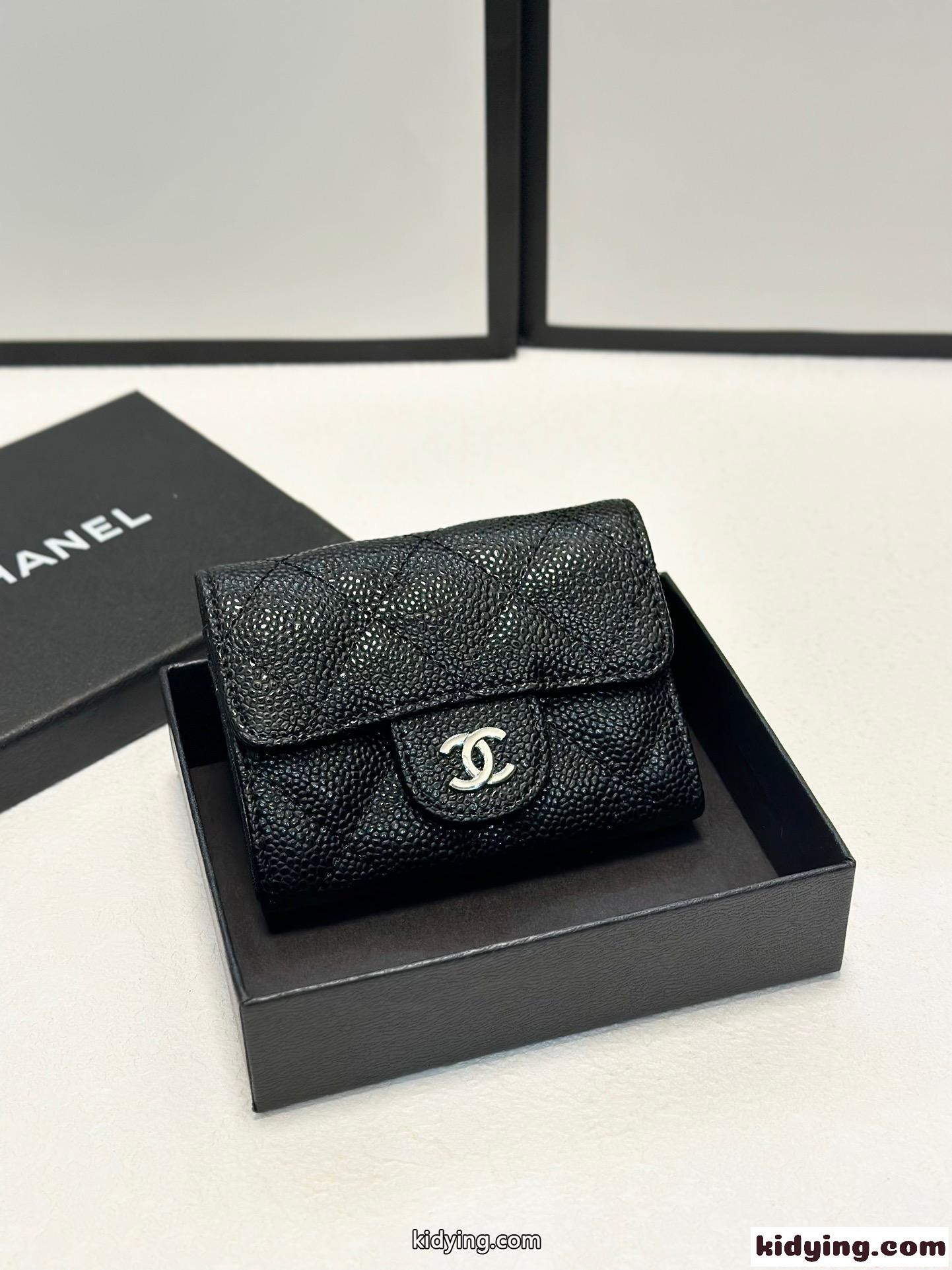 コインケース シャネル スーパーコピー ブラック レザー 小さめ ミニ財布 高級感 CHANEL-7