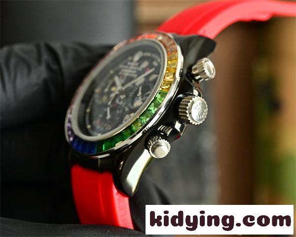 ロレックス コピー メンズ ROLEX 腕時 43mm デイトナ スケルトン ミネラルガラス クロノグラフクォーツムーブメント 高品質-4