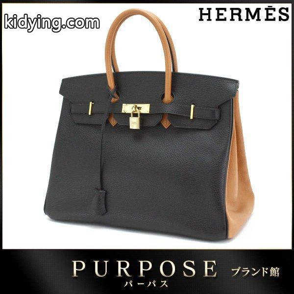 未使用 展示品 エルメス HERMES バーキン 35 ハンド バッグ アルデンヌ ブラック ナチュラル バイカラー :90057677:PURPOSEパーパス・ヤフー店 - 通販ショッピング-0