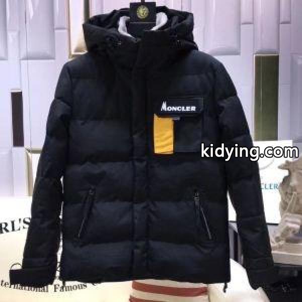 モンクレール ダウン メンズ コピーMONCLER最安値高品質軽いダウンジャケット着膨れしにくい保温性ブラックホワイト-0