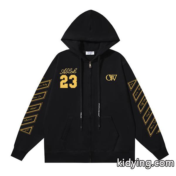 スポーティ映え Off-White オフホワイト コピー フルジップ パーカー 機能美 ストリート定番-1