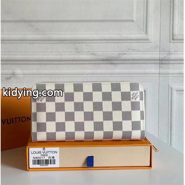 個性的なデザインLOUIS VUITTONルイヴィトン財布 ダミエコピービジネス用メンズラウンドファスナー本革-0