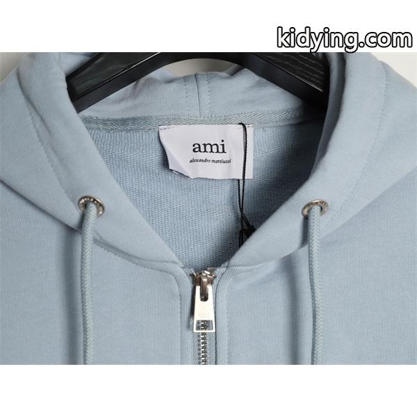 AMI PARIS アミ パリス コピー 2025秋冬定番 ブラック 当店イチオシ 快適 ジップパーカー-7