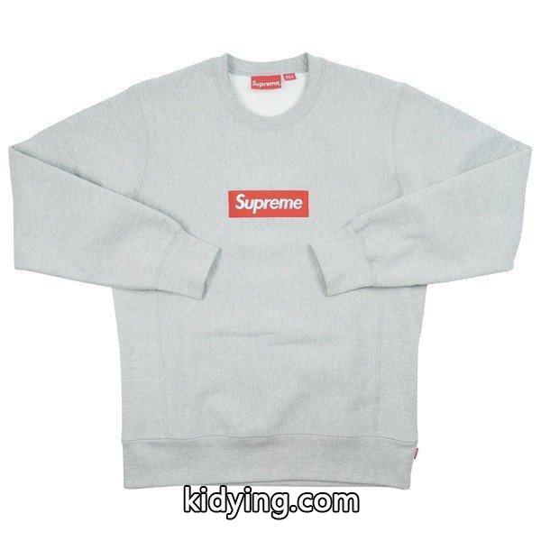 シュプリーム SUPREME 15AW Box Logo Crewneck BOXロゴクルーネックスウェット 灰 良い 通販-0