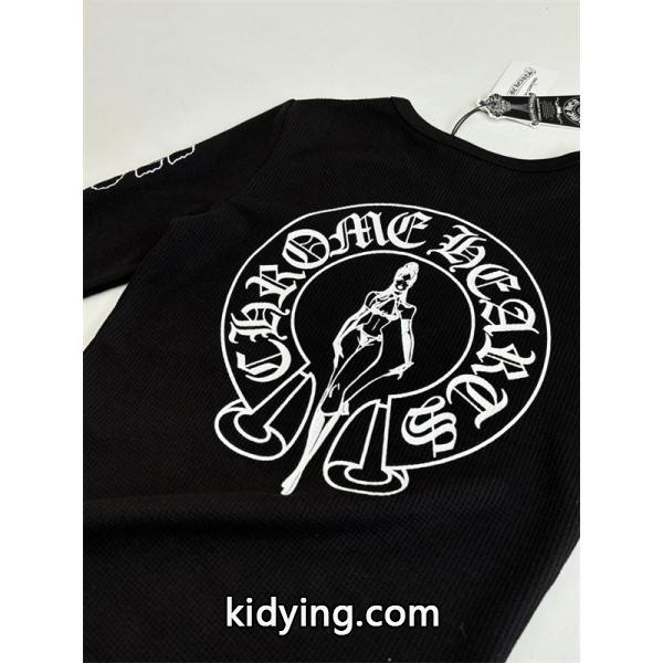 CHROME HEARTS クロムハーツ コピー ロングスリーブ ニット ブラック シャープ 2026新作定番-7