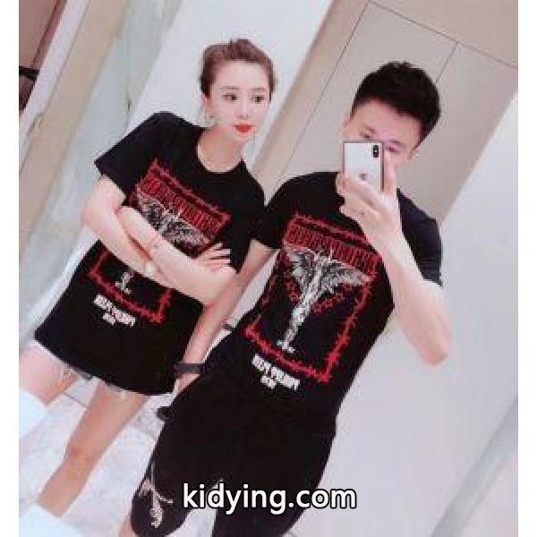 男女兼用フィリッププレインコピー PHILIPP PLEIN超人気専門店のプリントクルーネック半袖Tシャツ-1