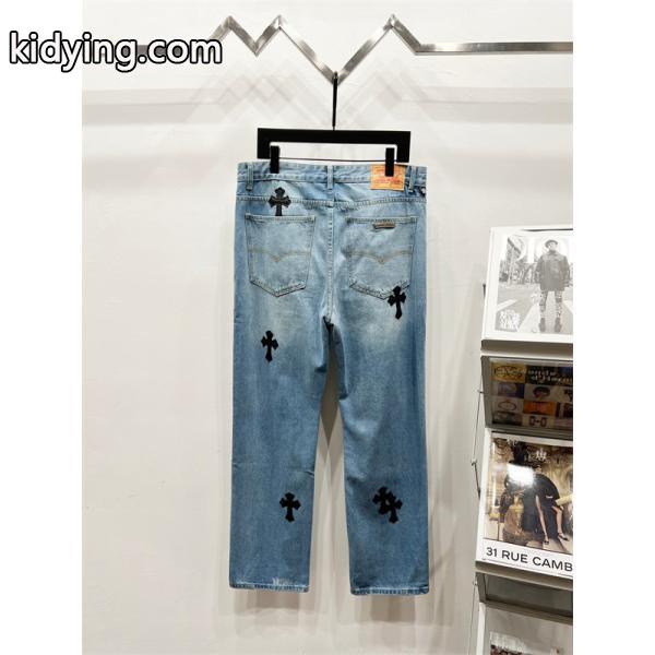個性派 グラフィック配置 遊び心演出 デニムパンツ クロムハーツ Chrome Hearts コピー-1