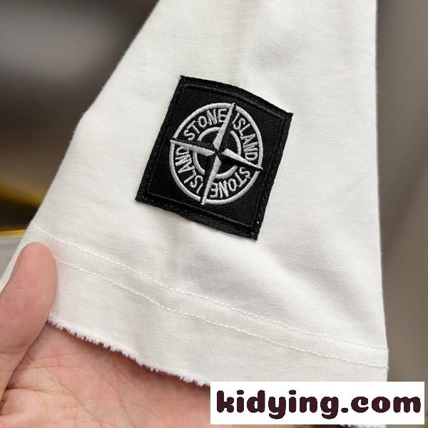 STONE ISLAND コピー ストーンアイランド バックコンパスグラフィックTシャツ ヴィンテージプリント 半袖カットソー 2026新作 人気モデル-4