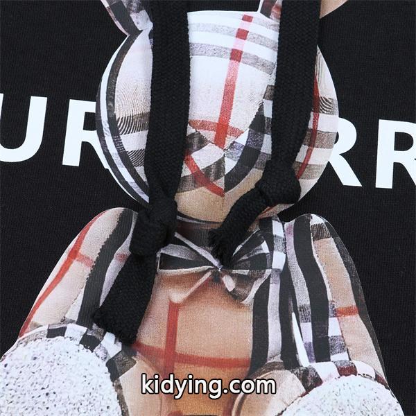 人気急上昇 秋冬ふんわり ホワイト BURBERRY バーバリー コピー パーカー キャラモチーフ-6