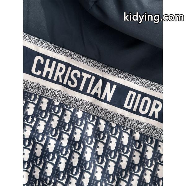 ブラック× 老花 ダウンジャケット 連帽 2025秋冬保温 ディオール DIOR コピーアウター トレンディ-5