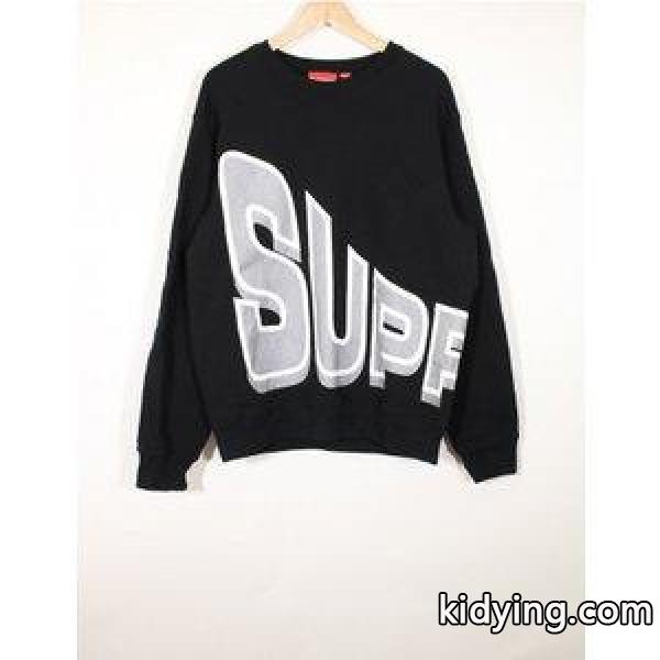 シュプリーム SUPREME トレーナー スウェット 黒 トップス 長袖 プリント コットン Side Arc Crewneck 2018SS メンズ 通販-0