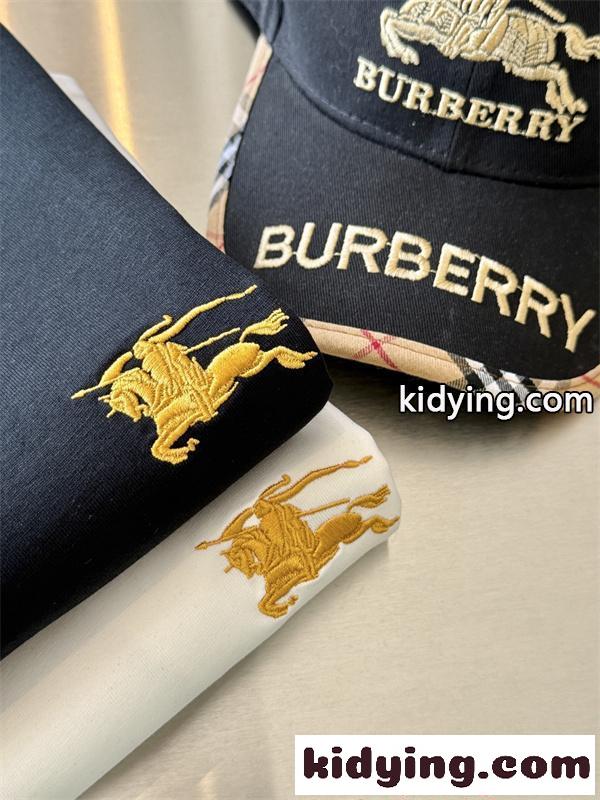 激安 メンズ バーバリー コピー BURBERRY 半袖Tシャツ クルーネック チェック切替 ロゴ刺繍 コットン素材 英倫風 カジュアル 夏-3