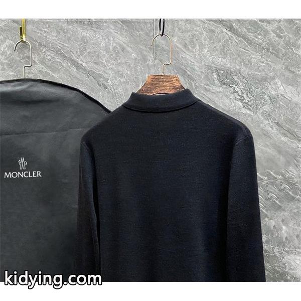 ブラック / グレー セーター POLO ロゴ 刺繍 2025秋冬洗練 モンクレール スーパーコピートップス MONCLER-5