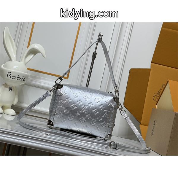 Louis Vuitton 冬の輝き シルバー 圧紋デザイン ボックス型 ルイヴィトン スーパーコピー ショルダーバッグ-1