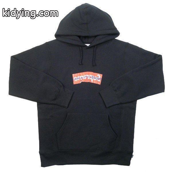 シュプリーム SUPREME ×COMME des GARCONS SHIRT 17SS Box Logo Hooded Sweatshirt BOXロゴパーカー 黒 新品 通販-0