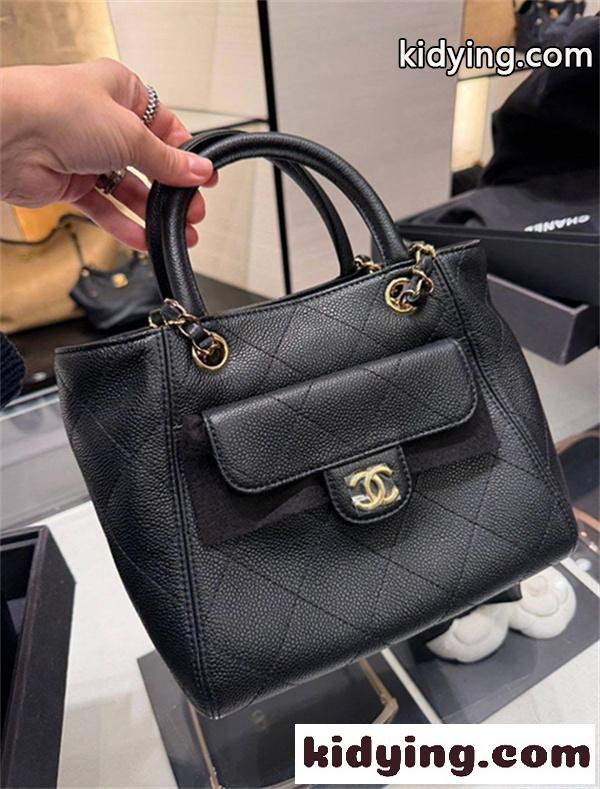 ブラック マトラッセバッグ CHANEL チェーンショルダー シャネル コピー ココマーク トップハンドル 2WAYハンドバッグ-2