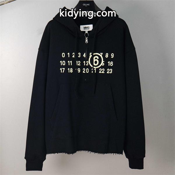 マルジェラ 偽物 パーカー ジップ付き 数字ロゴ デザイン カジュアル 売れ筋 Maison Margiela-0