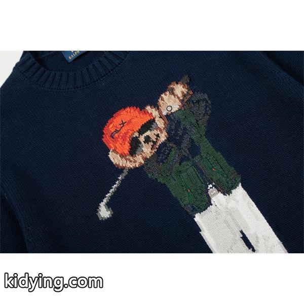 Polo Ralph Lauren ポロ ラルフローレン コピー 遊び心刺繍 ベアモチーフ 存在感 ニット-6