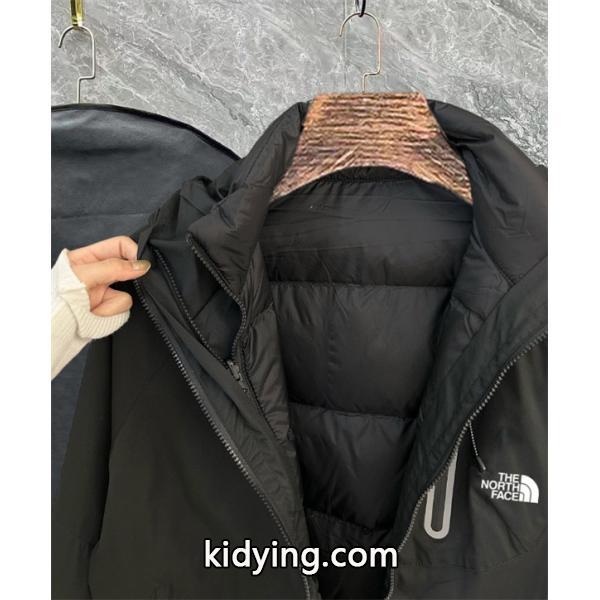収納袋付 高品質アウター The North Face ザノースフェイス 偽物 ブラック ダウンジャケット 2in1-3