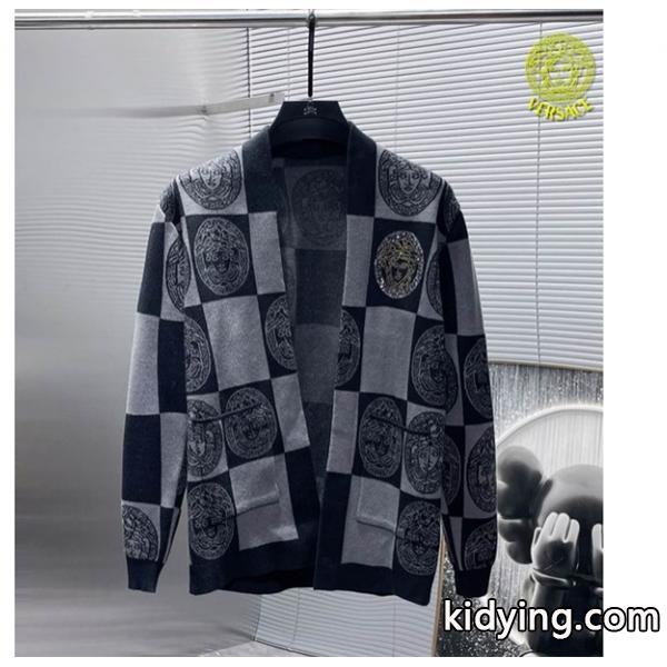 着心地抜群 VERSACE-ヴェルサーチカーディガン メンズ セーター-0