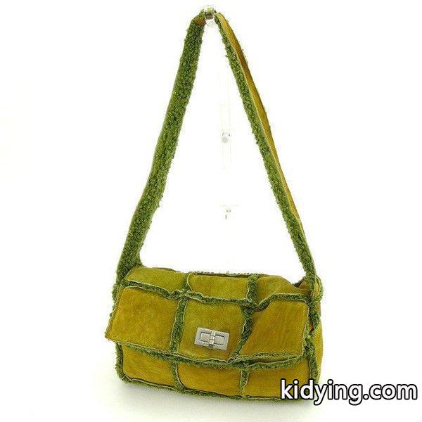 Chanel バッグ ショルダーバッグ パッチワーク グリーン シルバー系 レディース 中古 Bag :Y5526:ブランドデポTOKYO - 通販ショッピング-0