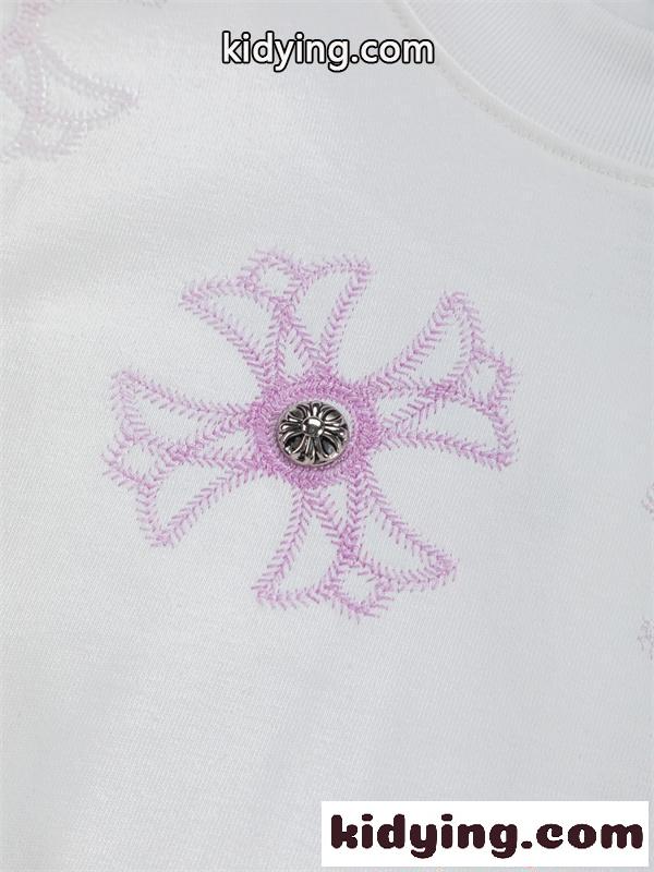 話題 刺繍 ブラック 半袖 CHROME HEARTS Tシャツ アート感 個性 ストリート クロムハーツ コピー-5