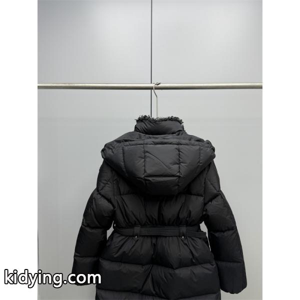 ブラックロングダウン ベルト & フリース襟 秋冬エレガント モンクレール コピーコート MONCLER レディース-6
