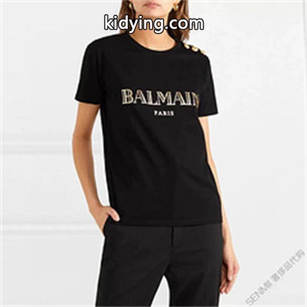 good商品♡バルマンｔシャツコピー BALMAINロゴマークプリント個性的で素敵な半袖トップス-0