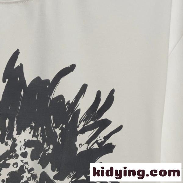 GIVENCHY（ジバンシー）コピー 2026新作 フラワープリント ビッグロゴTシャツ 半袖カットソー ストリートモード-10
