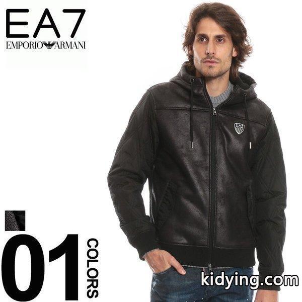 エンポリオ アルマーニ EMPORIO ARMANI EA7 ブルゾン パーカー フード フェイクレザー 裏ボア ボンバージャケット メンズ ブランド アウター EA6ZPBA5PN54Z :7537214568:ゼンオンライン - 通販ショッピング-0