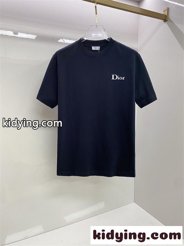ディオール コピー シンプル設計 ミニロゴ Tシャツ 半袖 ワイドシルエット ホワイト ブラック 軽やか-5