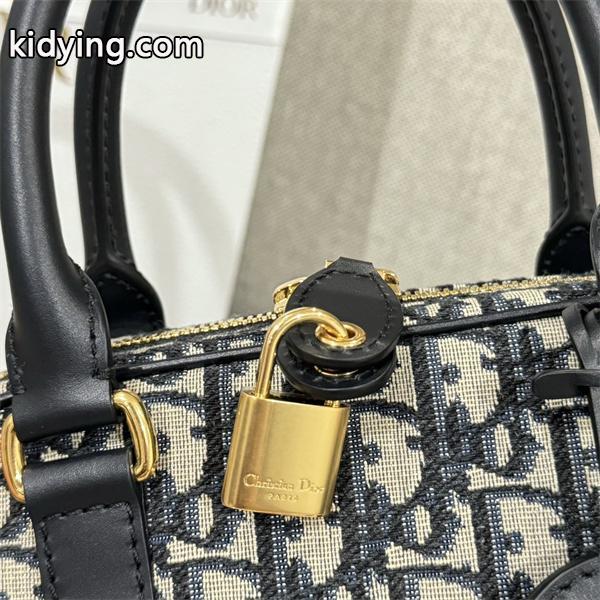 2025秋冬 ブルーグレー 人気急増 上質 収納便利 ミニボストンバッグ Dior ディオール 偽物-4