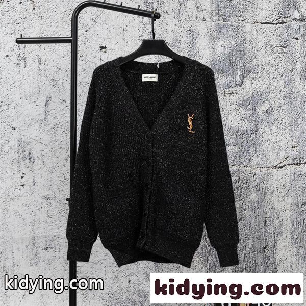 高級感漂う SAINT LAURENT イヴ・サンローラン コピー ニット カーディガン 上品 防寒 モード-0